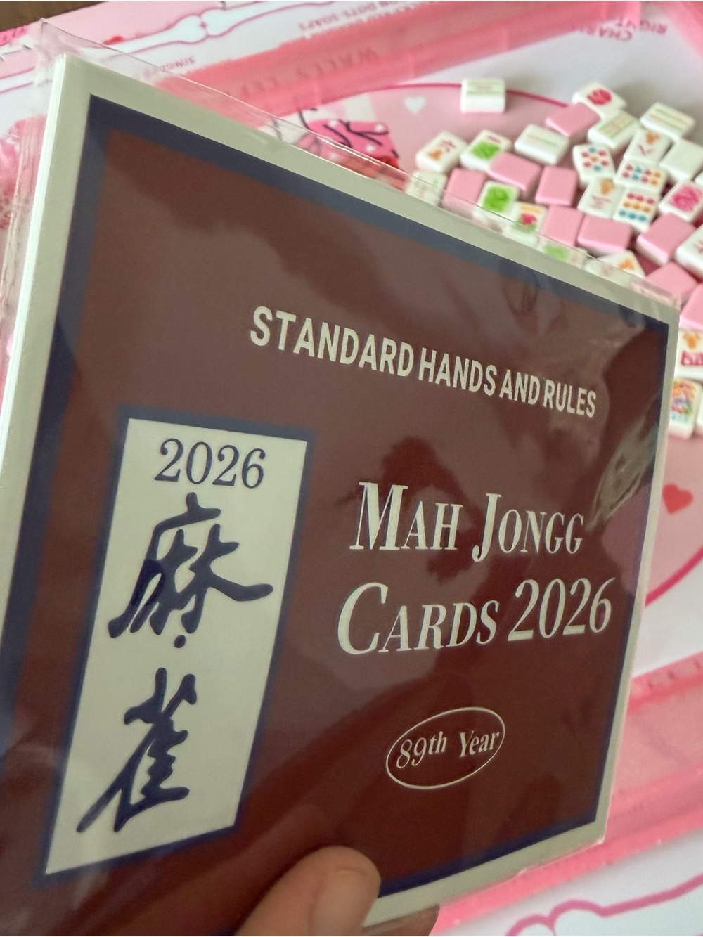 Pink Mahjong Set – Mat, Tiles, Cards, Racks - Picture 3 of 16